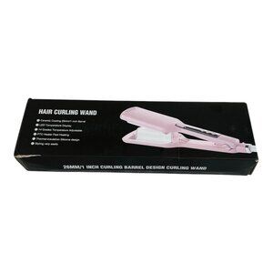Novus NV210Ai 1 In Curling Wand Pink LED Display Hair Styler Auto Shut Off Boxed